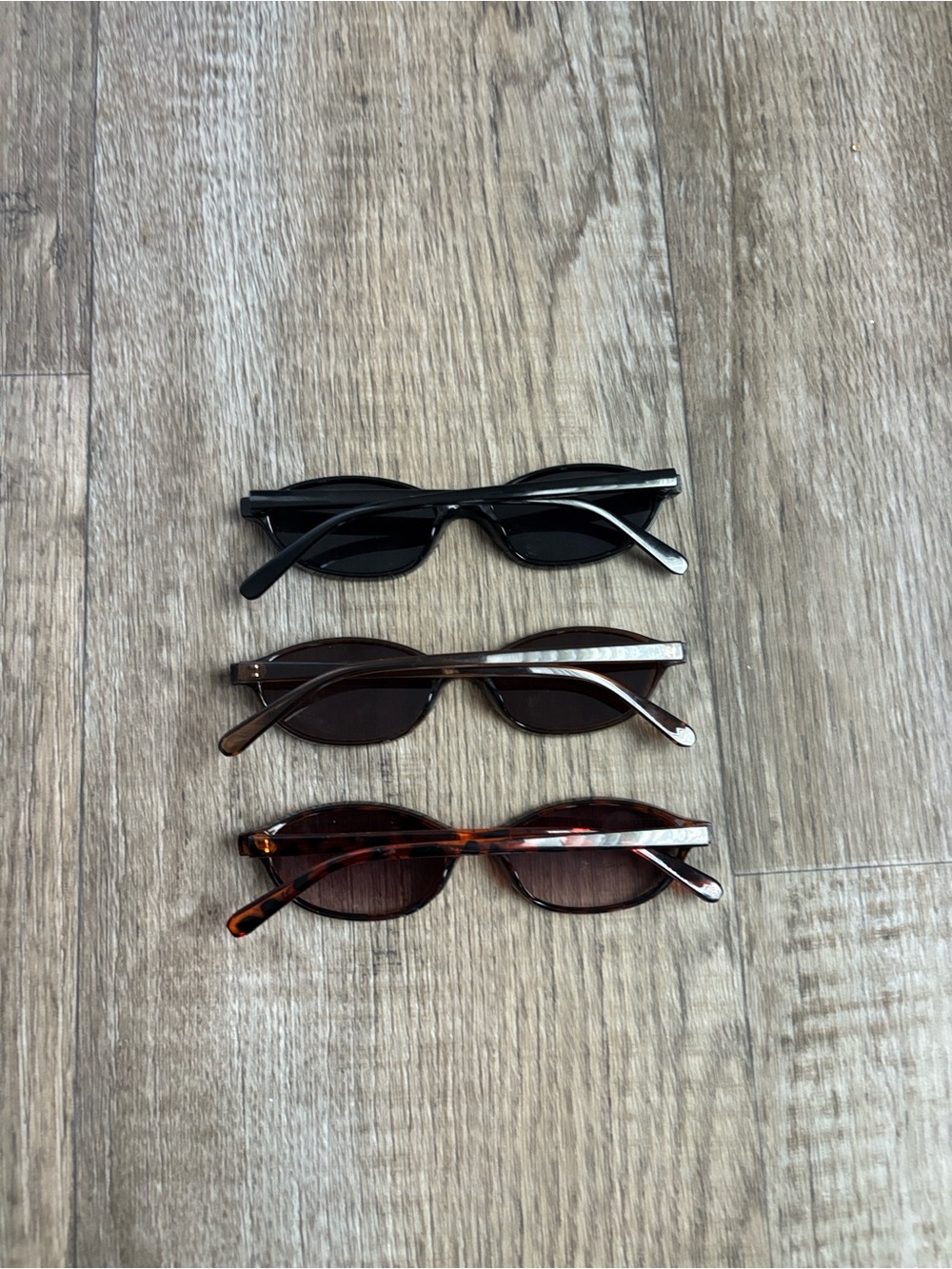 Slim Oval Women's Sunglasses - Tortoise, Brown & Black - Picture 3 of 3